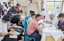 শাবিতে ডোপ টেস্ট দিয়ে ভর্তি হচ্ছেন শিক্ষার্থীরা