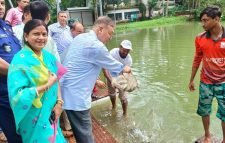 শ্রীমঙ্গলে পোনামাছ অবমুক্তকরণ