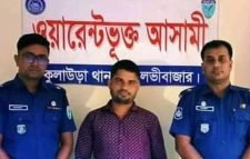 কুলাউড়ায় কুখ্যাত রাবার ও গাছ চোর  শাহেল খানকে গ্রেফতার 