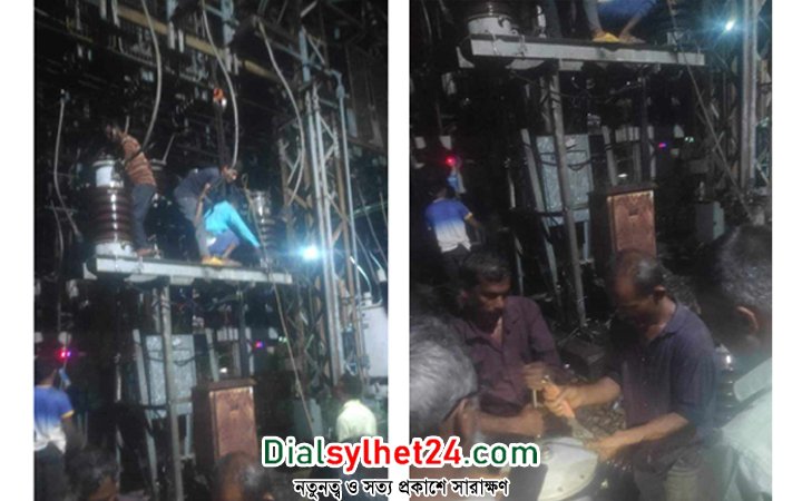 সন্ধ্যা থেকে অন্ধকারে সিলেটের বেশির ভাগ এলাকা