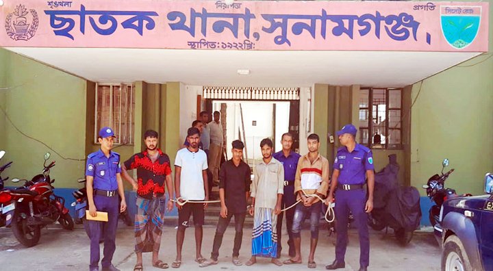 ছাতকে ভারতীয় ১৯ মহিষসহ ৫ চোরাকারবারী গ্রেপ্তার