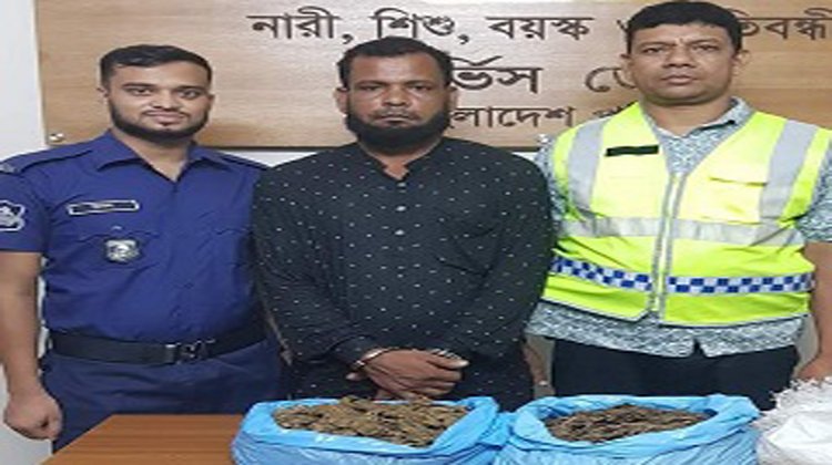 শ্রীমঙ্গলে গাঁজাসহ গ্রেপ্তার ১