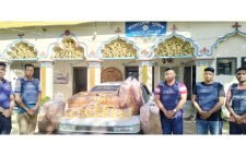 কমলগঞ্জে প্রাইভেট কারসহ ভারতীয় নাসির বিড়ি জব্দ