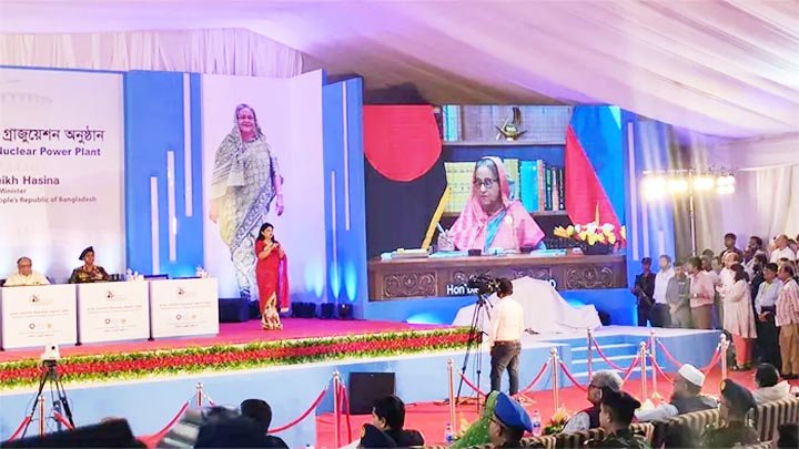 পারমাণবিক জ্বালানি হস্তান্তর অনুষ্ঠানে ভার্চ্যুয়ালি যুক্ত হলেন হাসিনা-পুতিন