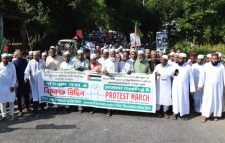 ফিলিস্তিনে ইসরাইলি আগ্রাসনের প্রতিবাদে সিলেটের সিলামে বিক্ষোভ মিছিল