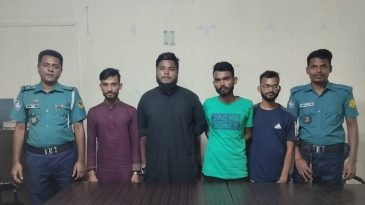 বন্দরবাজার থেকে ডিবি পরিচয়ে অপহরণ করা ব্যক্তিকে উদ্ধার, গ্রেপ্তার ৪