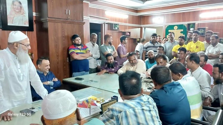 গণসমাবেশ সফল করতে শৈলকুপা পৌর মেয়রের সাথে মতবিনিময়