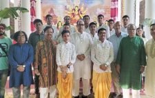 কুলাউড়ায় পূজামণ্ডপ পরিদর্শনে সাবেক এমপি শাহীন