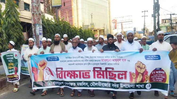 খেলাফত মজলিসের বিক্ষোভ মিছিল