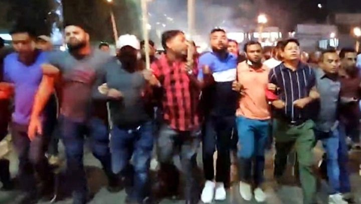 অবরোধের সমর্থনে সিলেট জেলা ও মহানগর যুবদলের মশাল মিছিল