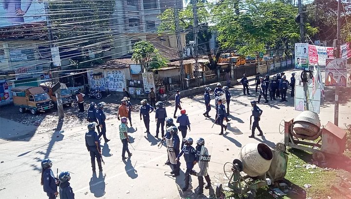 সুনামগঞ্জে পুলিশ-বিএনপি সংঘর্ষ