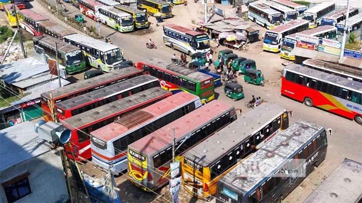 সিলেটে অবরোধের প্রথম দিনে ছাড়েনি দূরপাল্লার বাস