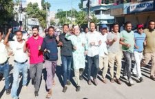 সপ্তম দফা অবরোধের প্রথম দিনে সিলেট মহানগর বিএনপির মিছিল