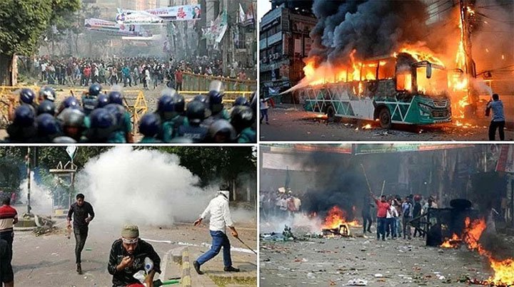 হরতাল-অবরোধে ২৫ দিনে সারাদেশে অগ্নিসংযোগ ৩৭৬টি