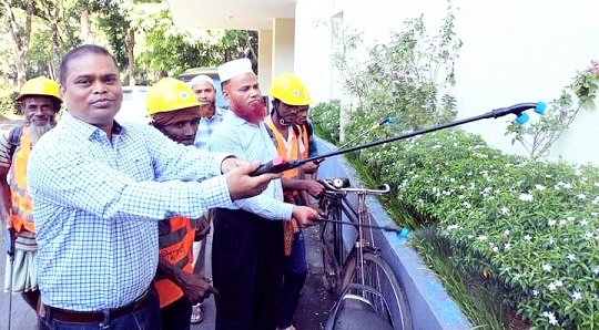 শ্রীমঙ্গল পৌরসভার উদ্যোগে মশক নিধন কার্যক্রম অব্যাহত