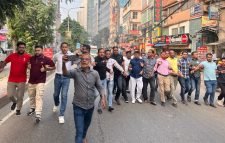অবরোধের সমর্থনে রাজধানীতে বিএনপির মিছিল