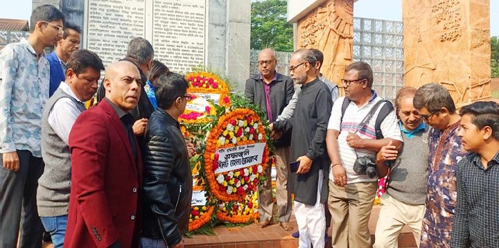 শহীদ বুদ্ধিজীবী দিবসে সিলেট জেলা প্রেসক্লাবের শ্রদ্ধাঞ্জলি