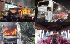 ঢাকাসহ বিভিন্ন স্থানে ৯ গাড়িতে আগুন