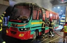 অবরোধ শুরুর আগেই ঢাকায় তিন বাসে অগ্নিসংযোগ