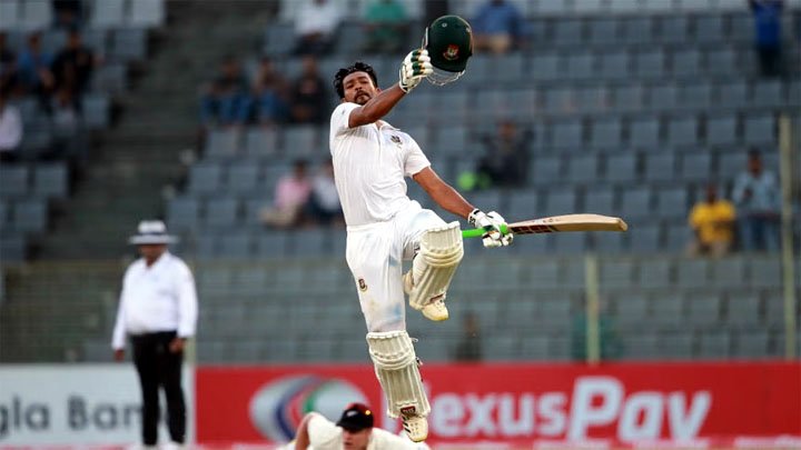 শান্তর সেঞ্চুরিতে চালকের আসনে বাংলাদেশ