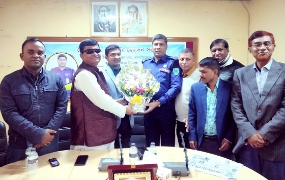 শ্রীমঙ্গল থানার ইনচার্জ জাহাঙ্গীর হোসেন সরদারের বিদায় সংবর্ধনা