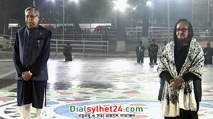 ভাষা শহীদদের প্রতি রাষ্ট্রপতি ও প্রধানমন্ত্রীর শ্রদ্ধা নিবেদন