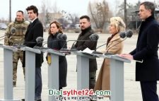 ইউক্রেনকে সমর্থন জানাতে কিয়েভে পশ্চিমা নেতারা