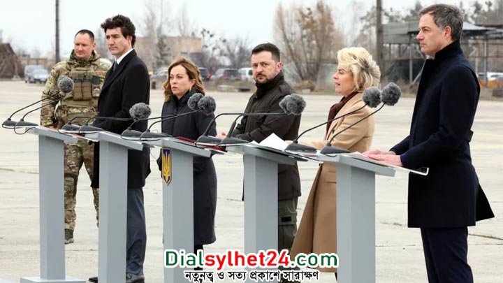 ইউক্রেনকে সমর্থন জানাতে কিয়েভে পশ্চিমা নেতারা