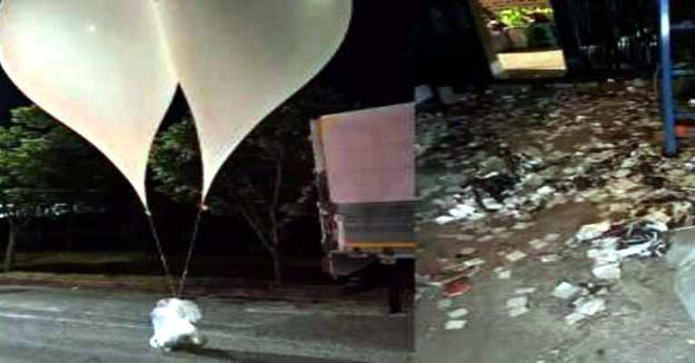 মল ও আবর্জনায় ভরা বেলুন দিয়েই দক্ষিণ কোরিয়ায় হামলা