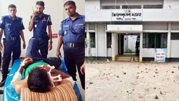 আওয়ামী লীগ নেতাকে গ্রেপ্তার করায় থানায় হামলা, পুলিশসহ আহত প্রায় ৩০