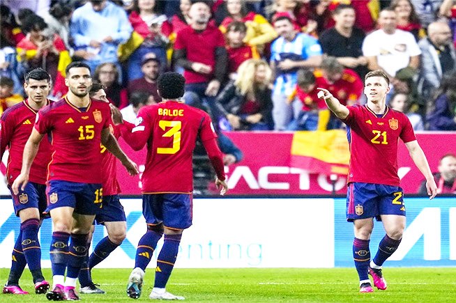 নেশন্স লীগের শিরোপাধারী স্পেনকে রুখে দিলো সার্বিয়া