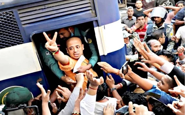 জামিন আবেদন নামঞ্জুর চিন্ময় কৃষ্ণ দাসের