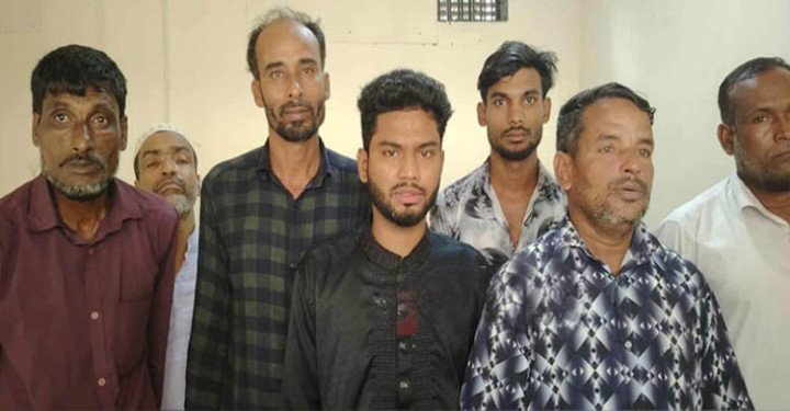 চাঁদাবাজির মামলায় সমন্বয়ক পরিচয়দানকারী আজমল হোসেনসহ ৭ জনকে গ্রেফতার করেছে র‍্যাব-৯