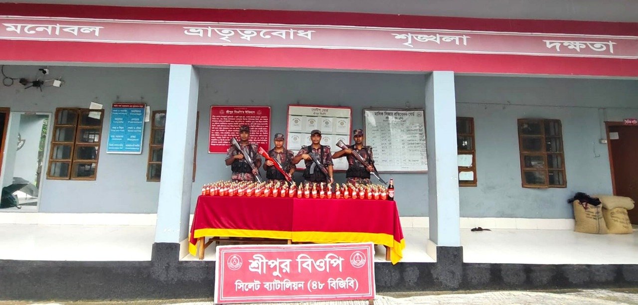 সিলেট ব্যাটালিয়ন (৪৮ বিজিবি) কর্তৃক ০১ কোটি ১১ লক্ষ টাকার চোরাচালানী মালামাল আটক