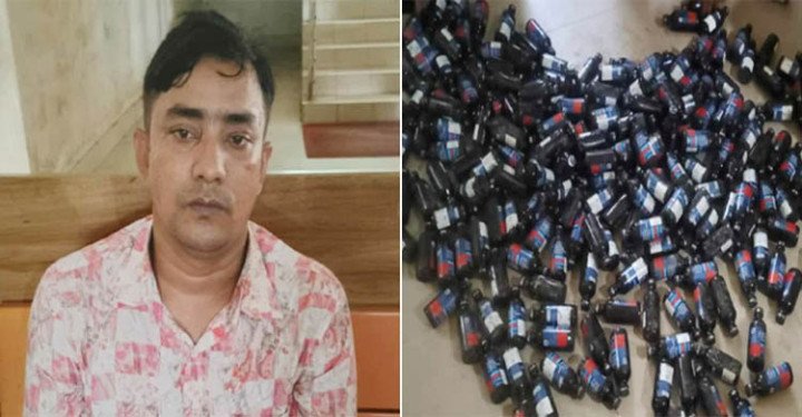 সিলেটে ভারতীয় ফেনসিডিলসহ  এক ব্যক্তিকে আটক করেছে র‌্যাপিড অ্যাকশন ব্যাটালিয়ন